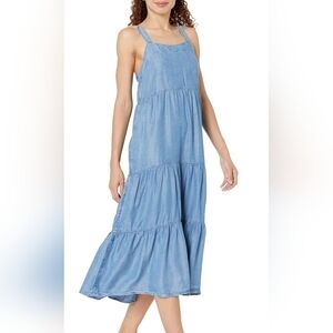 Strappy Back Chambray Maxi Tent Dress